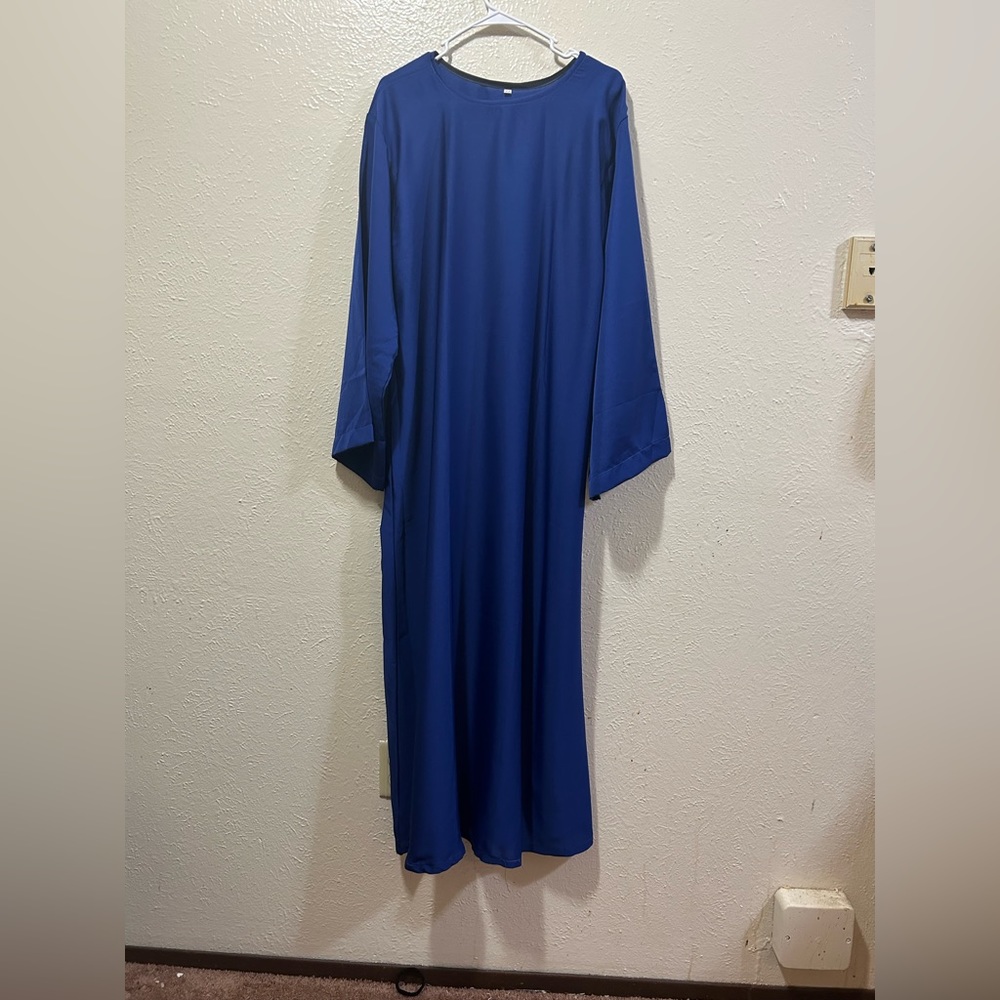 Royal Blue Abaya with Hijab and Belt (Size 54)